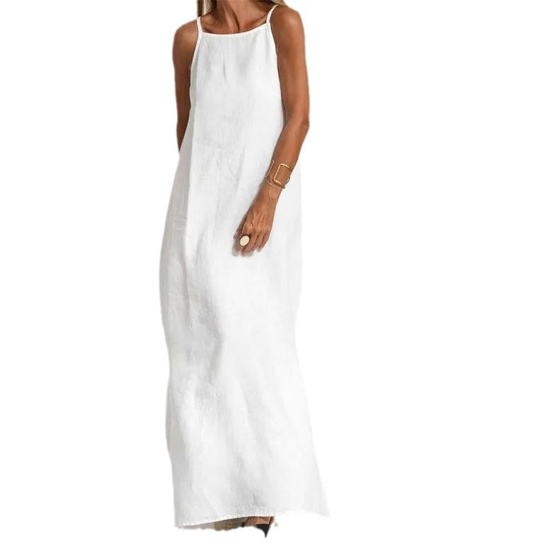 A halter-neck dress