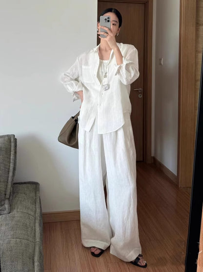 Women's Linen Cotton Shirt Jacket