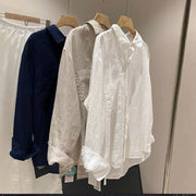 Retro Old Money Style Linen Shirt Jacket For Women