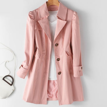 Slim-Fit Trenchcoat met Reverskraag