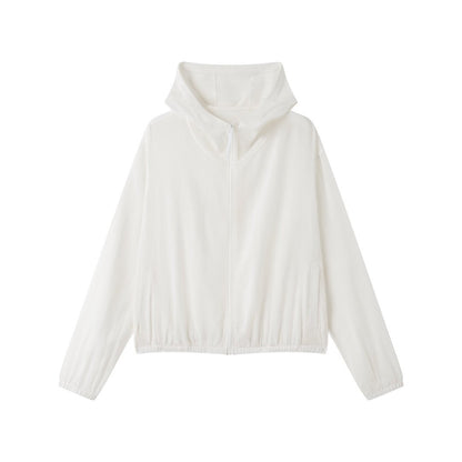 Lyocell Linen Hooded Zip-Up Shirt
