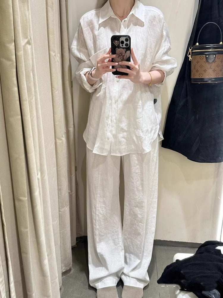 Women's Linen Cotton Shirt Jacket