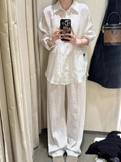 Women's Linen Cotton Shirt Jacket