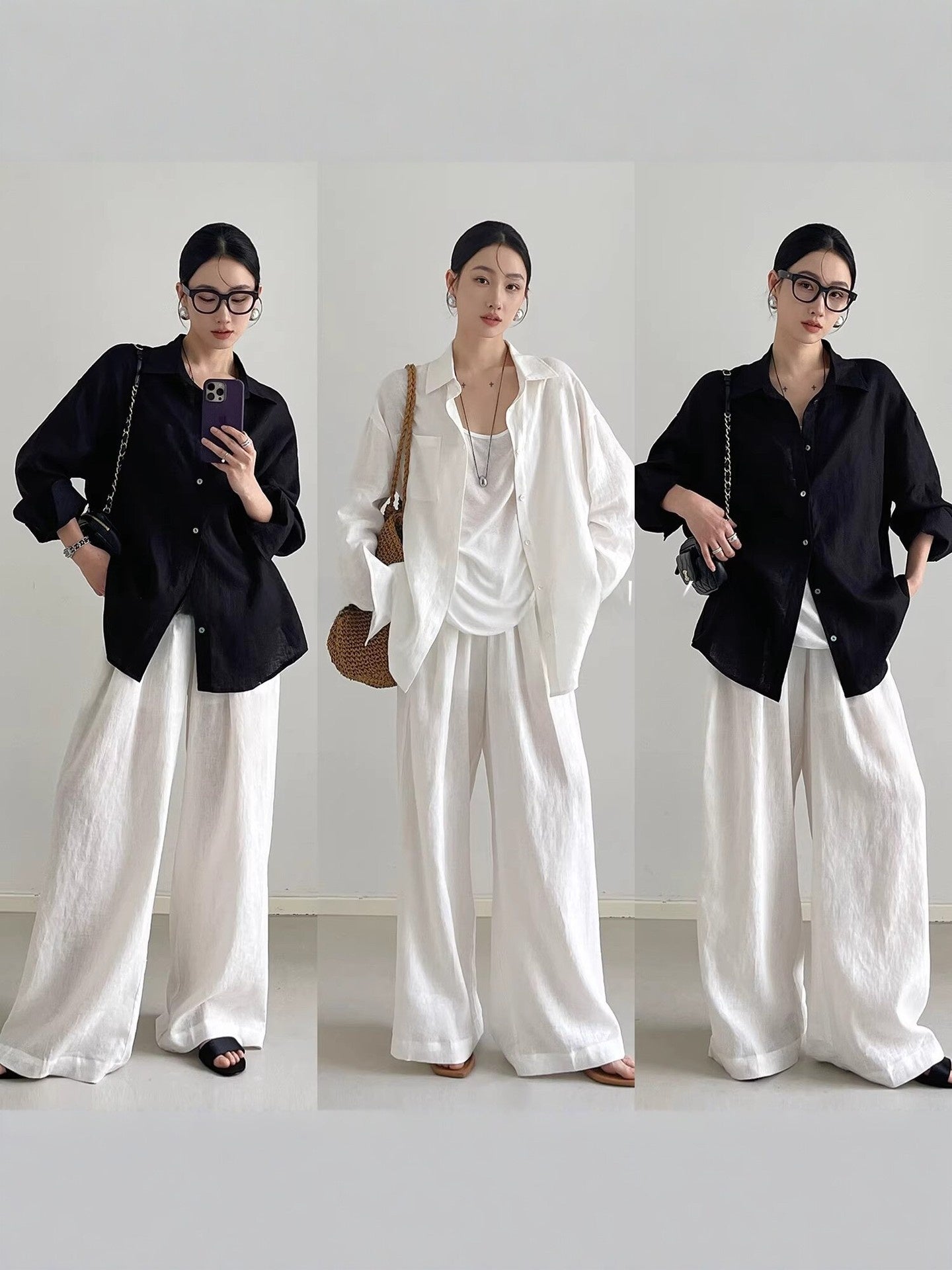 Women's Loose Fit Linen Shirt