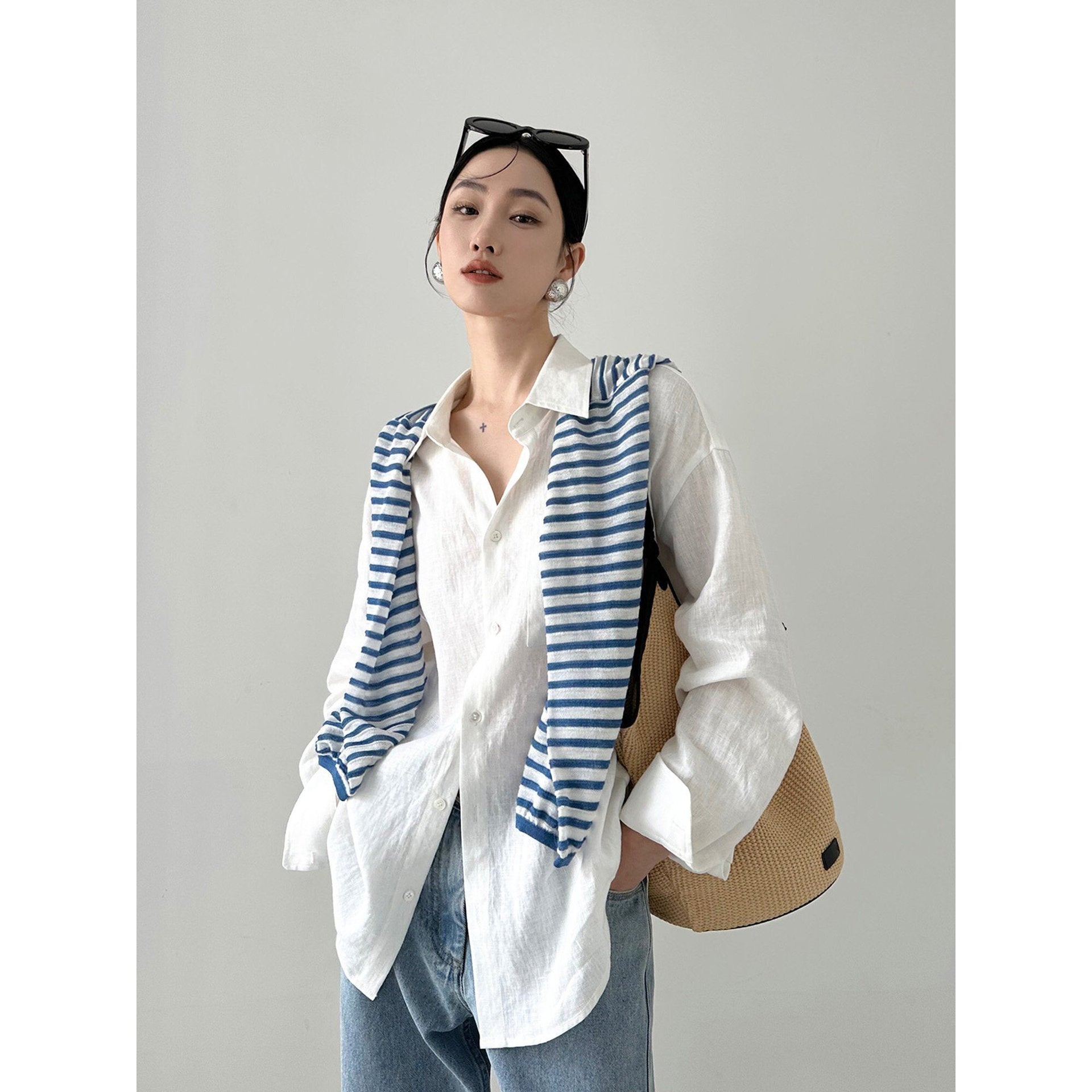 Women's Loose Fit Linen Shirt