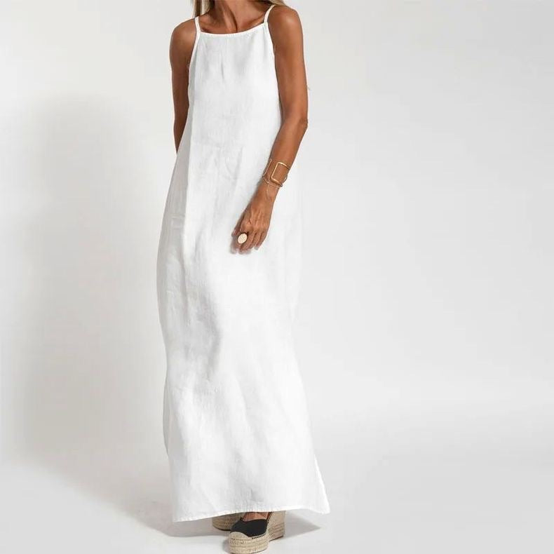 A halter-neck dress