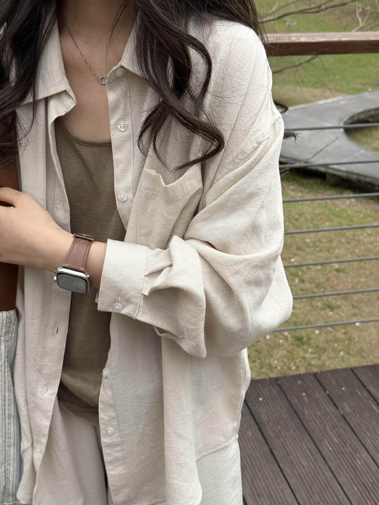 Women Linen Long Sleeve Shirt