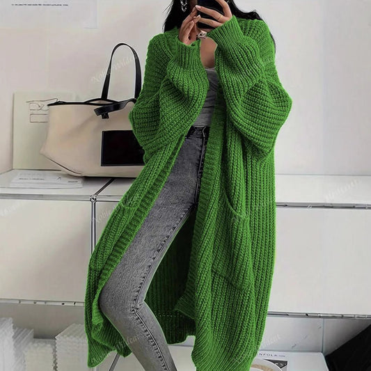 Lang Open Vest in Acryl-Polyester Tricot