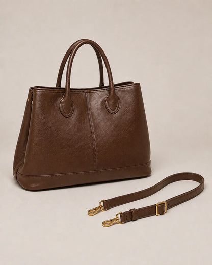 Grote Gestructureerde Tote Bag van Echt Leer voor Dames – Odile