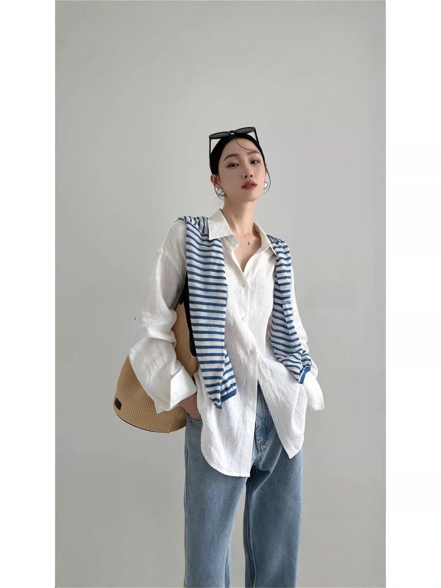 Women's Loose Fit Linen Shirt