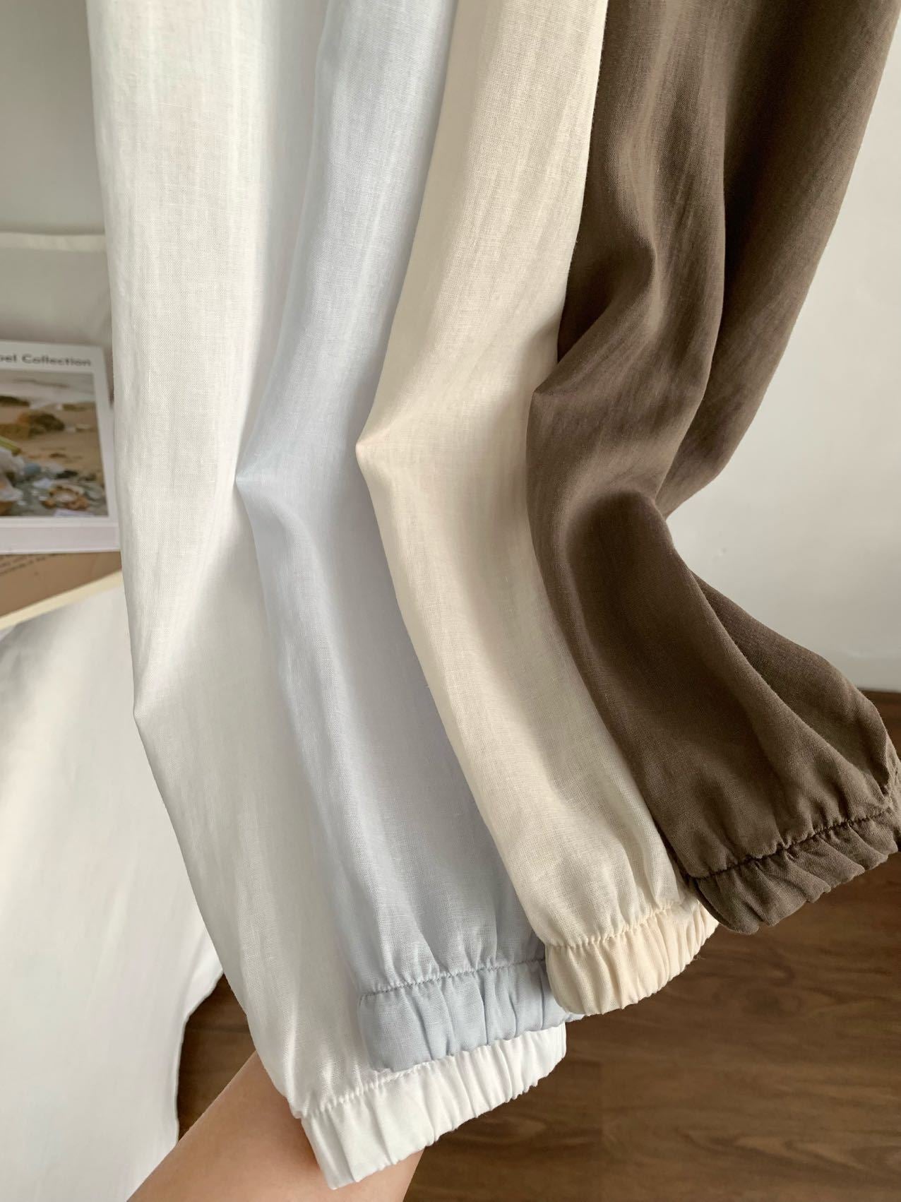 Lyocell Linen Hooded Zip-Up Shirt