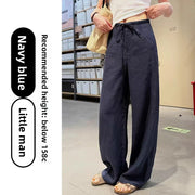 Womens High Waisted Wide Leg Linen Pants