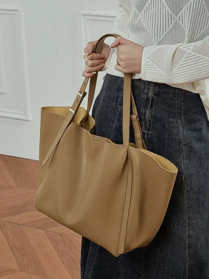 Oversized Genuine Leather Tote Bag for Women – Rosalind