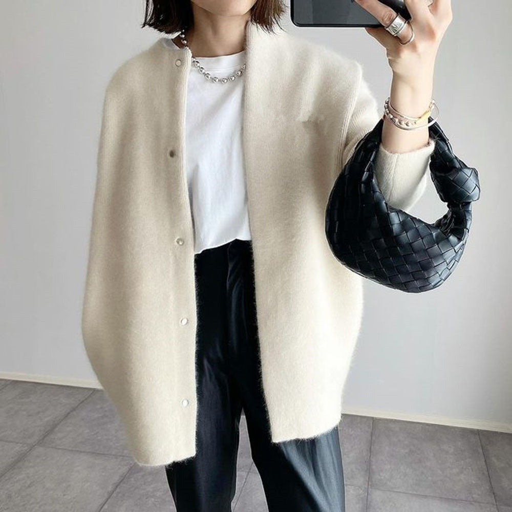 Lange Ronde Hals Vest in Zachte Tricot