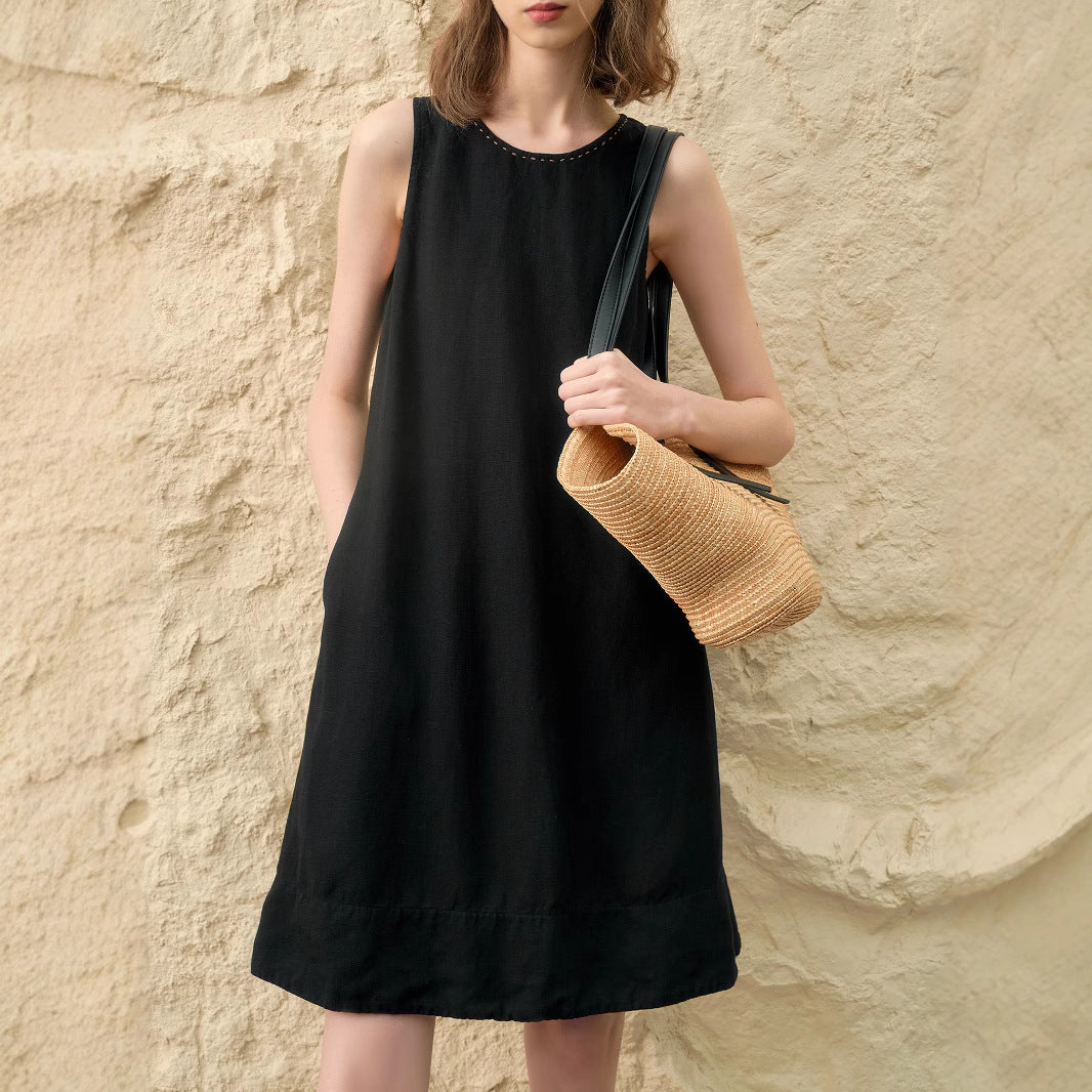 Solid A- Line Dress