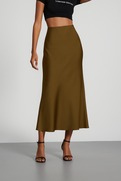 Dames maxi rok met hoge taille