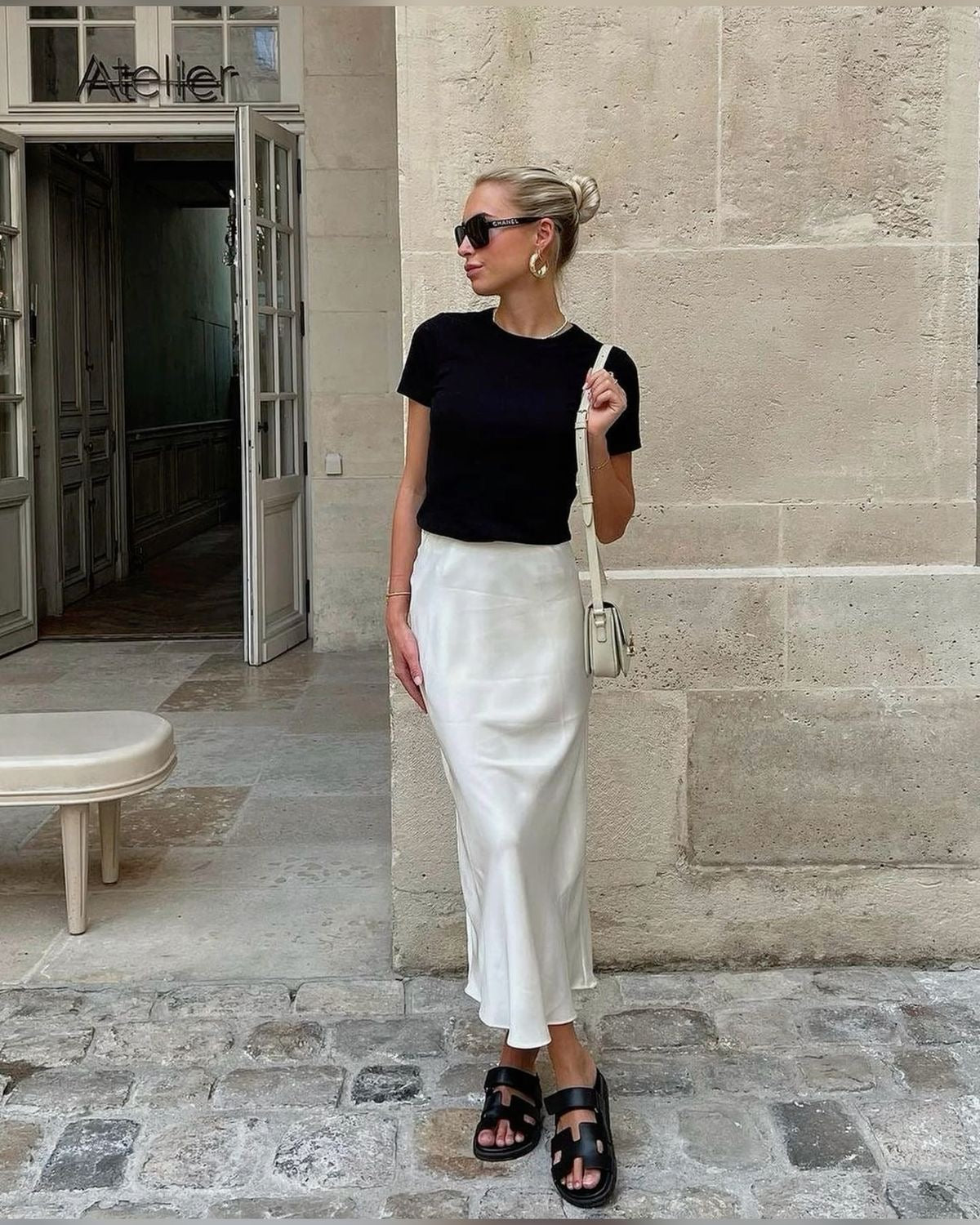 Dames maxi rok met hoge taille