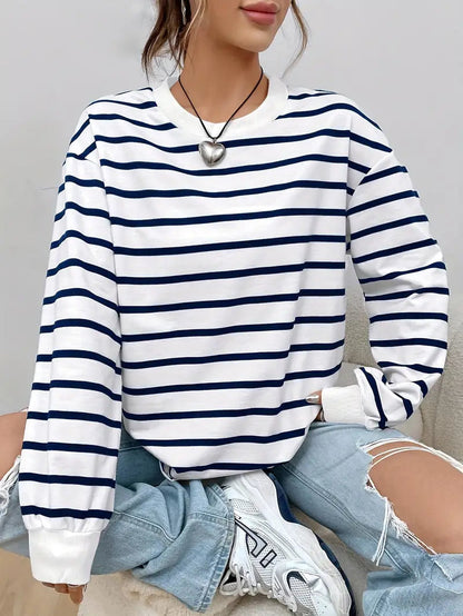 Striped Sweater with Loose Fit