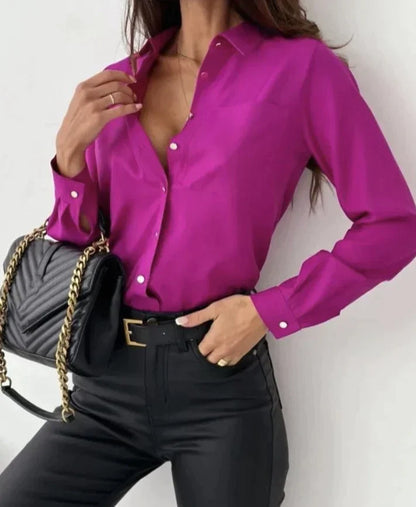 V-Neck Blouse with Loose Fit