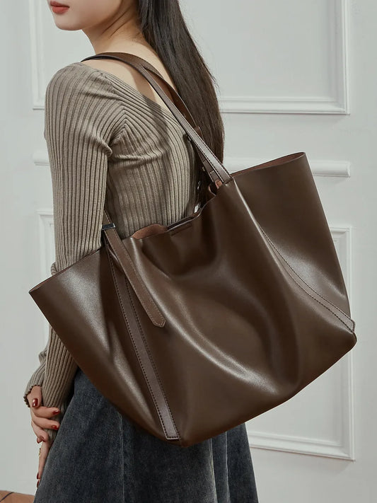 Oversized Tote Bag van Echt Leer voor Dames – Rosalind