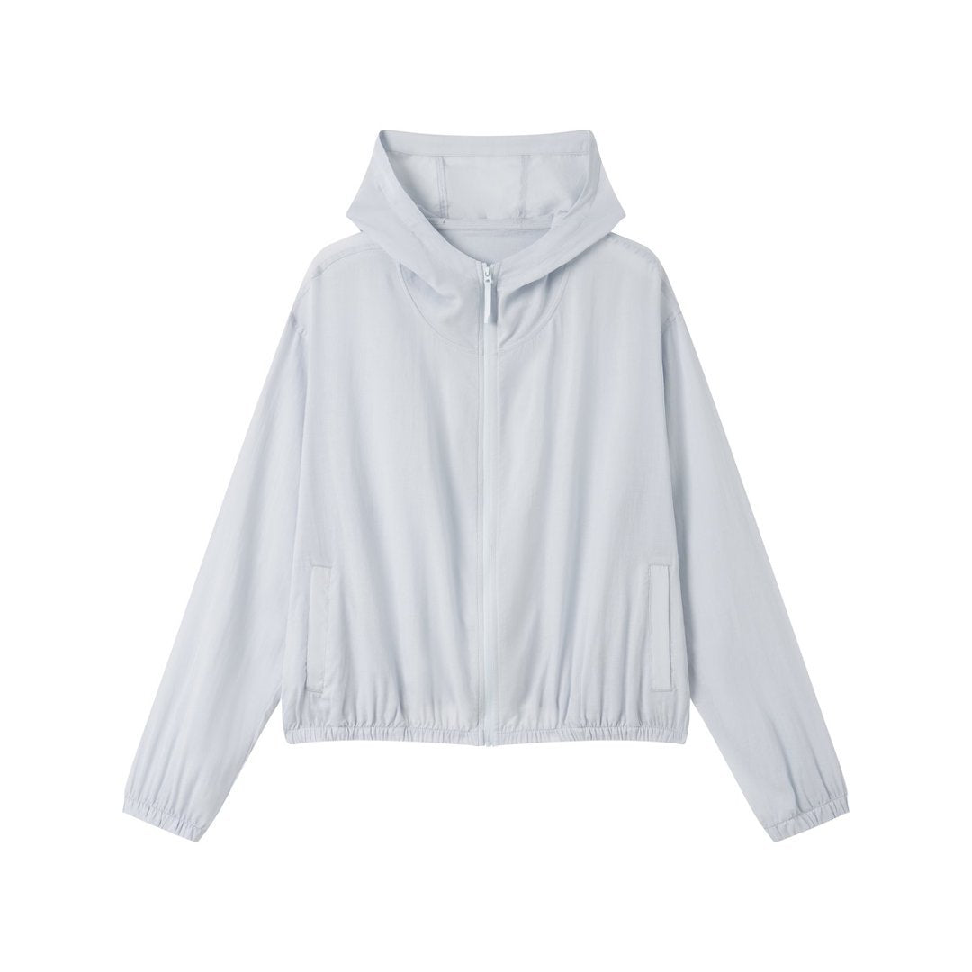 Lyocell Linen Hooded Zip-Up Shirt