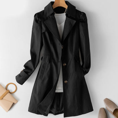 Slim-Fit Trenchcoat met Reverskraag