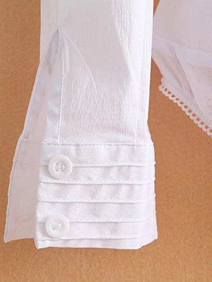 Fitted Body Blouse with Button Closure
