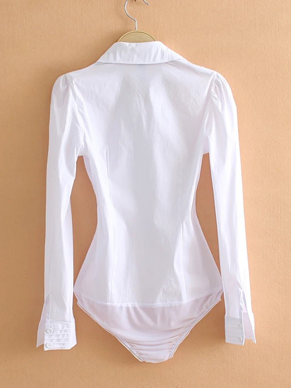 Fitted Body Blouse with Button Closure