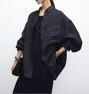 Women's Linen Shirt Long Sleeve Relaxed Fit