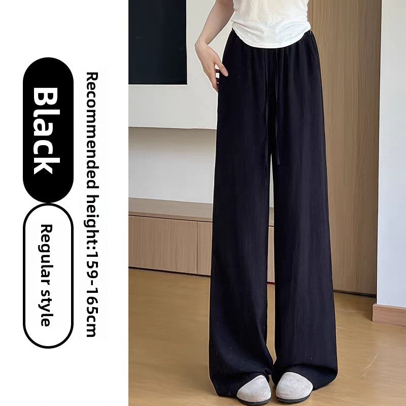 Womens High Waisted Wide Leg Linen Pants