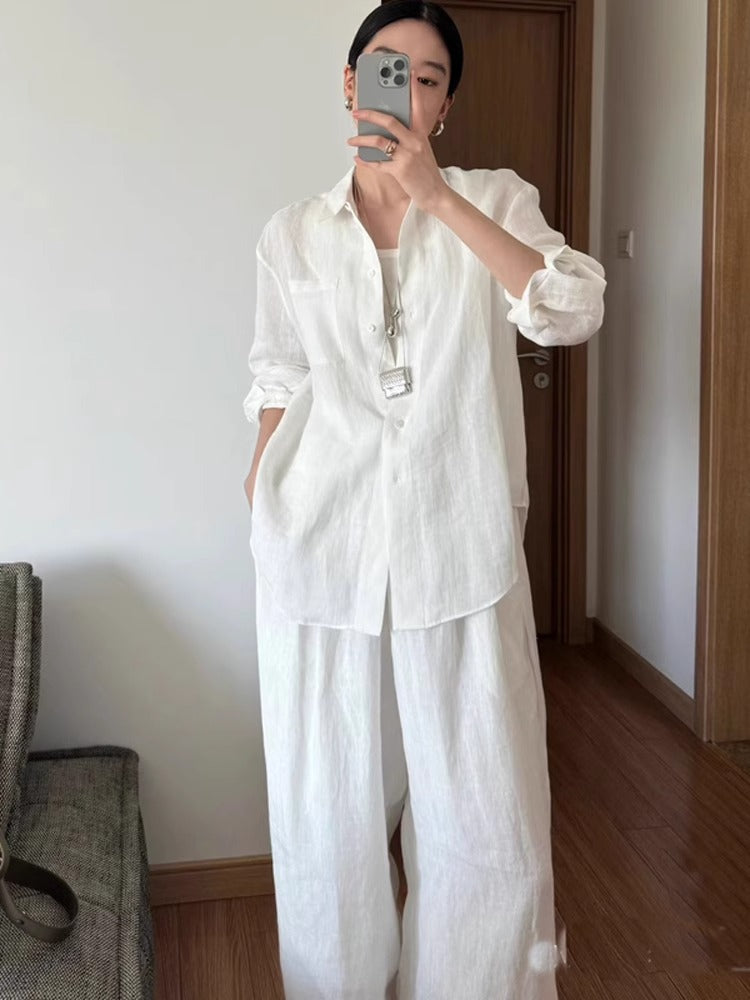 Women's Linen Cotton Shirt Jacket