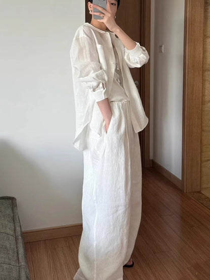 Women's Linen Cotton Shirt Jacket