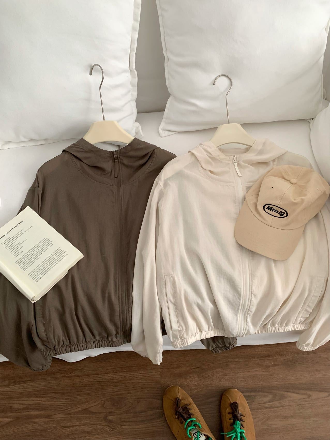 Lyocell Linen Hooded Zip-Up Shirt