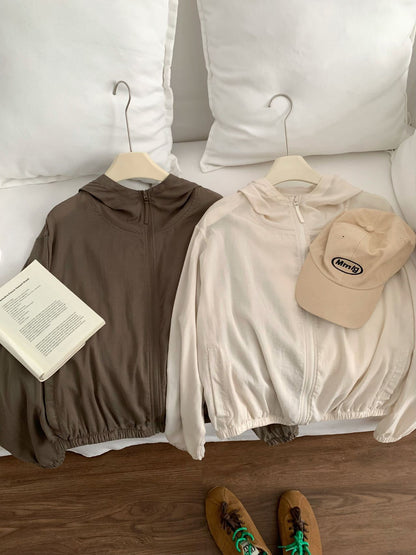Lyocell Linen Hooded Zip-Up Shirt