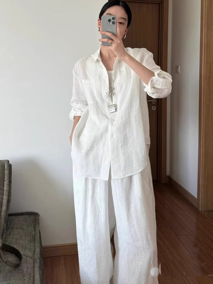 Women's Linen Cotton Shirt Jacket