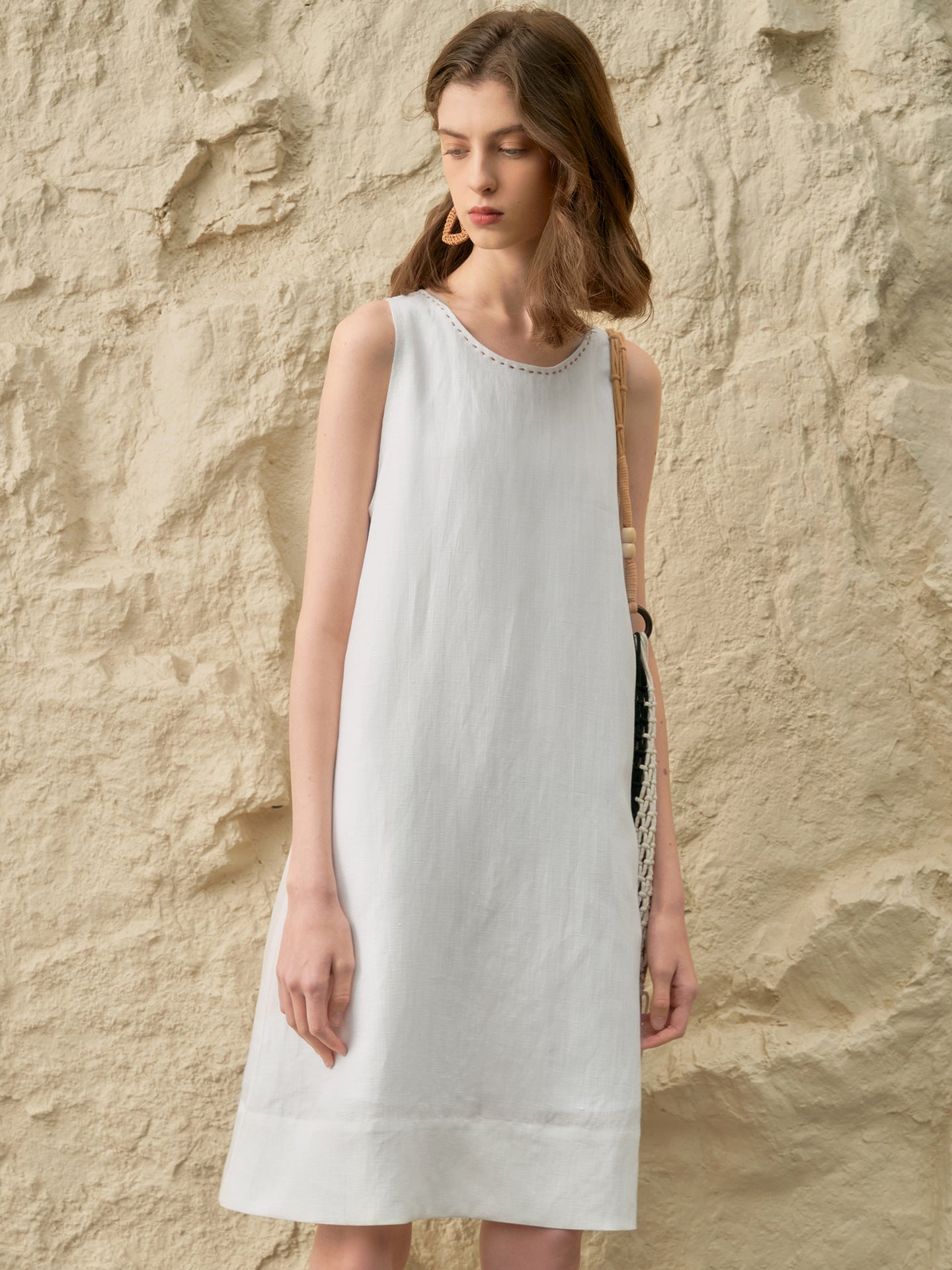 Solid A- Line Dress