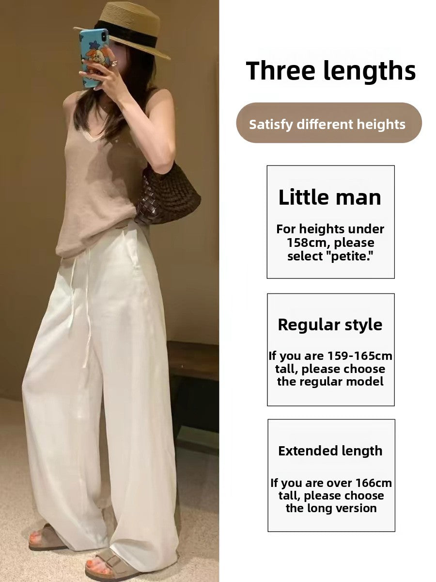 Womens High Waisted Wide Leg Linen Pants