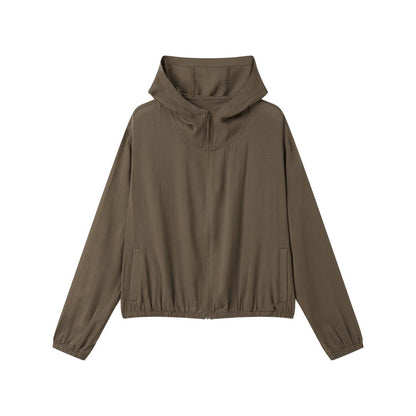 Lyocell Linen Hooded Zip-Up Shirt