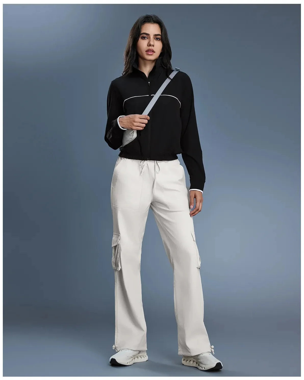 Track Jacket with Stand Collar and Full Zip