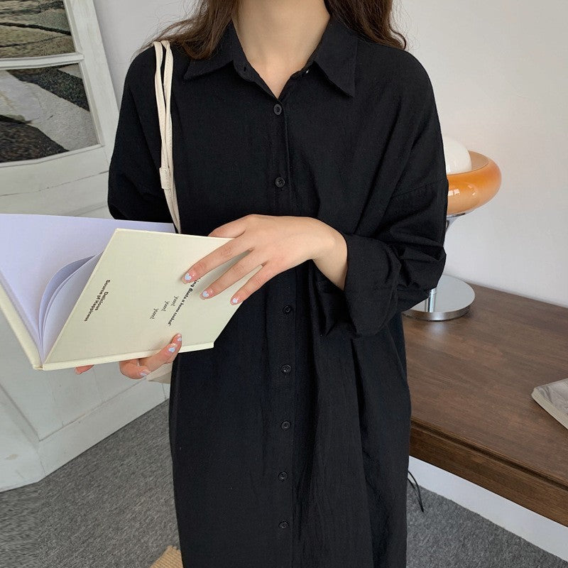 Cotton Linen Shirt Dress