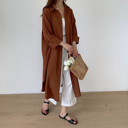 Cotton Linen Shirt Dress