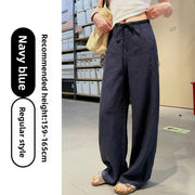 Womens High Waisted Wide Leg Linen Pants