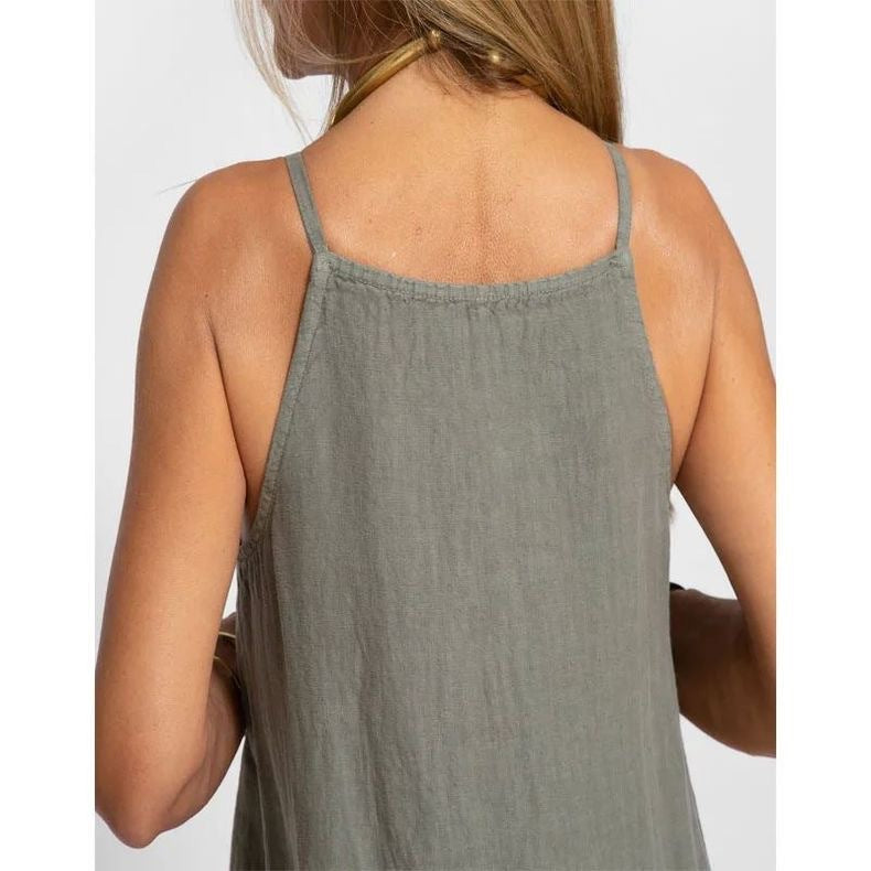 A halter-neck dress