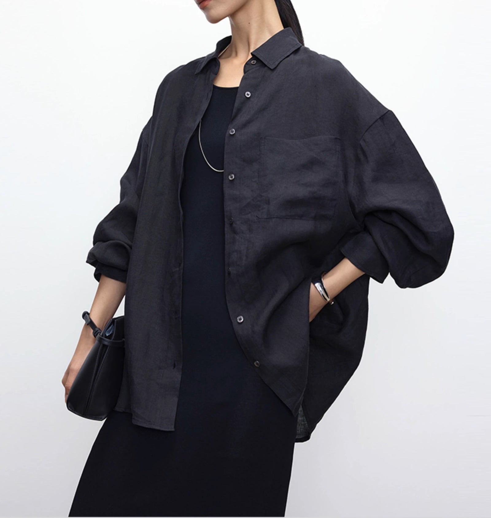 Women's Linen Shirt Long Sleeve Relaxed Fit