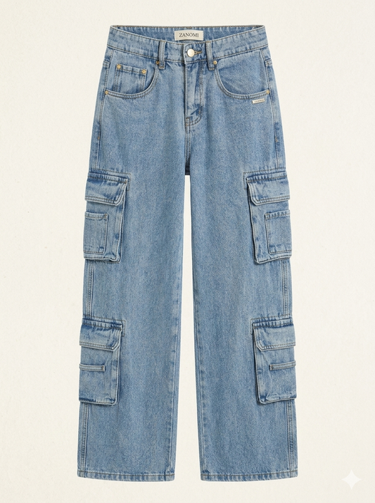 Baggy Cargo Jeans with Relaxed Fit