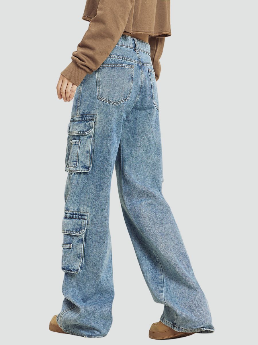 Baggy Cargo Jeans with Relaxed Fit - product photo 5