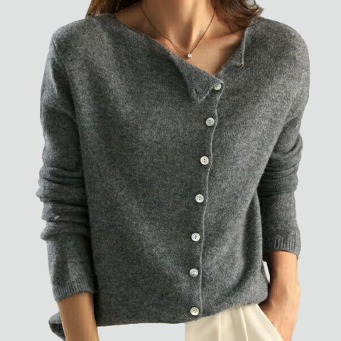 Button-Front Cardigan with Relaxed Comfort Fit - product photo 2