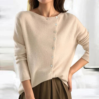 Button-Front Cardigan with Relaxed Comfort Fit - product photo 3