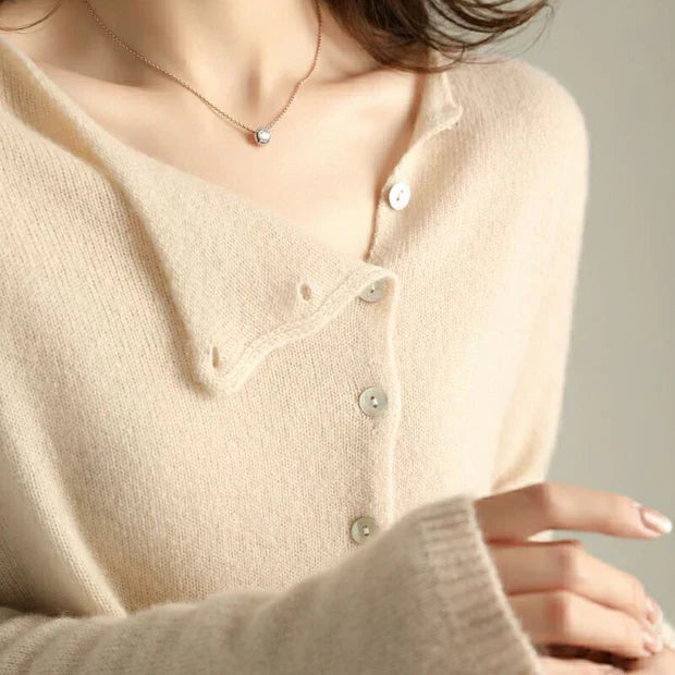 Button-Front Cardigan with Relaxed Comfort Fit - product photo 7
