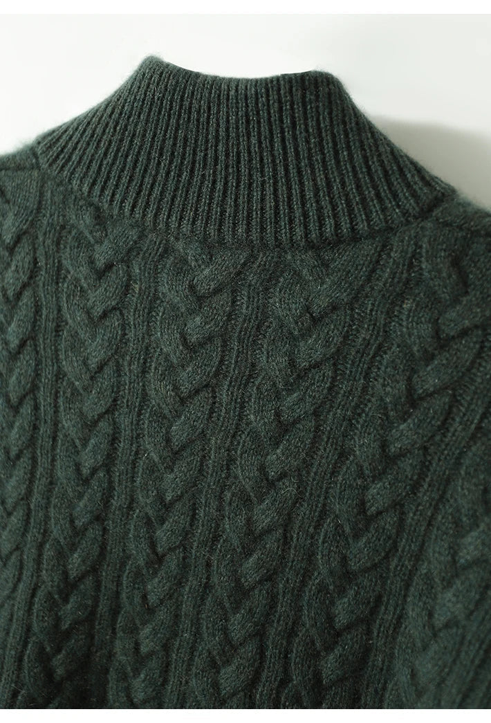 Cable-Knit Sweater with Button Neckline, Regular Fit - product photo 21
